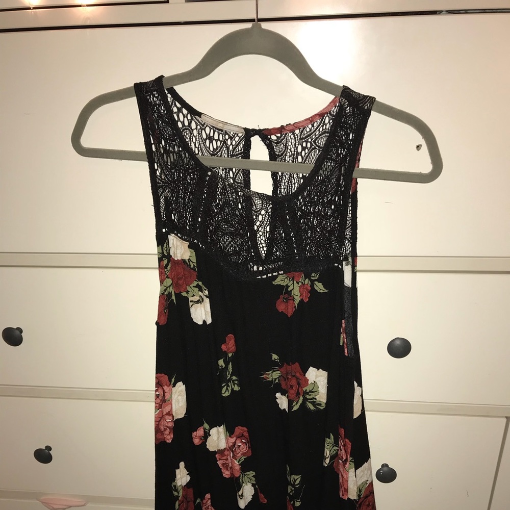 Black floral dress